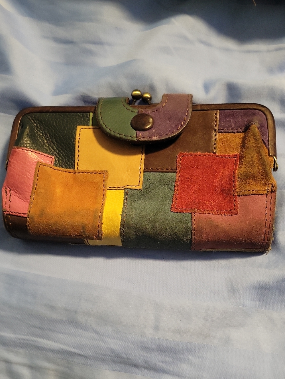 Lucky Brand Patchwork Leather Wallet Clutch in Multicolor